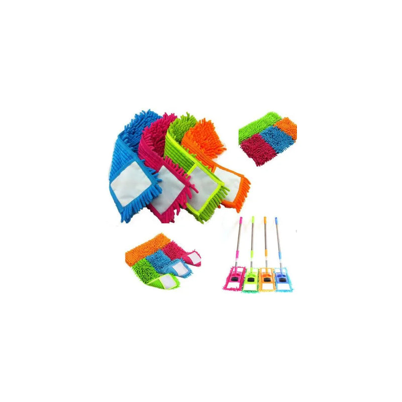 Microfibre Flat Mop Head Refill Replacement Cover Assorted Colours