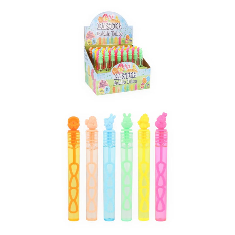 Easter Bubble Tubes Assorted Colours 5Ml 48 Pieces Per Bo x