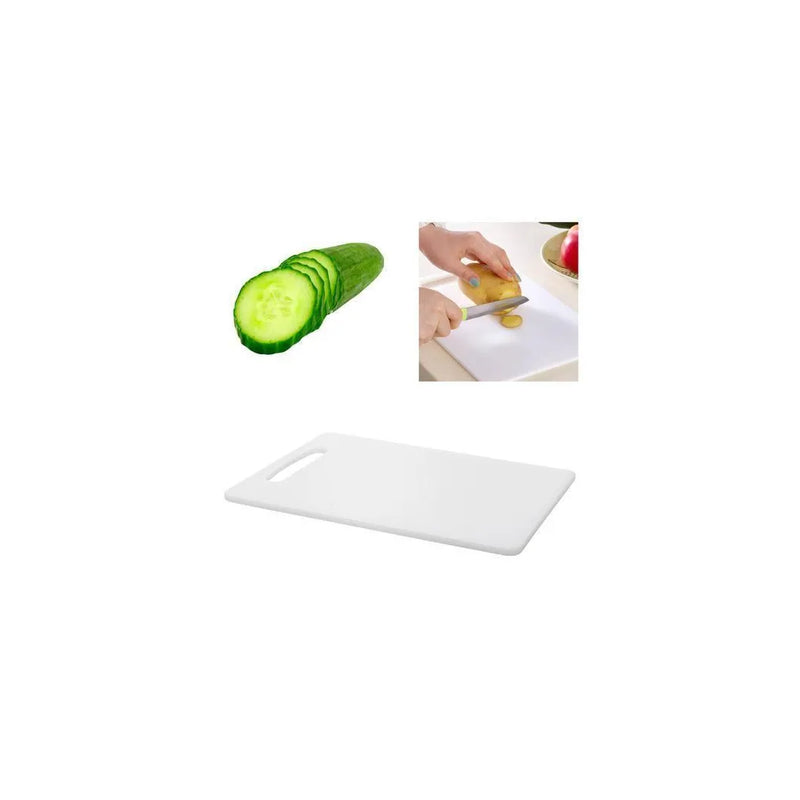 Plastic Kitchen Chopping Board White Large