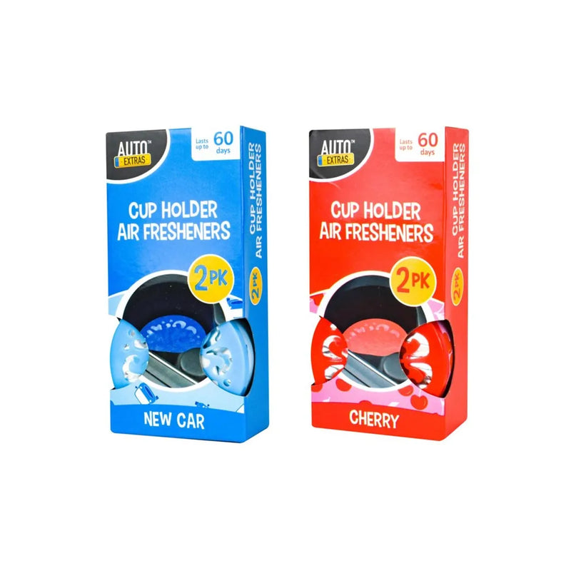 Car Cup Holder Air Freshener Pack Of 2 Assorted Scents