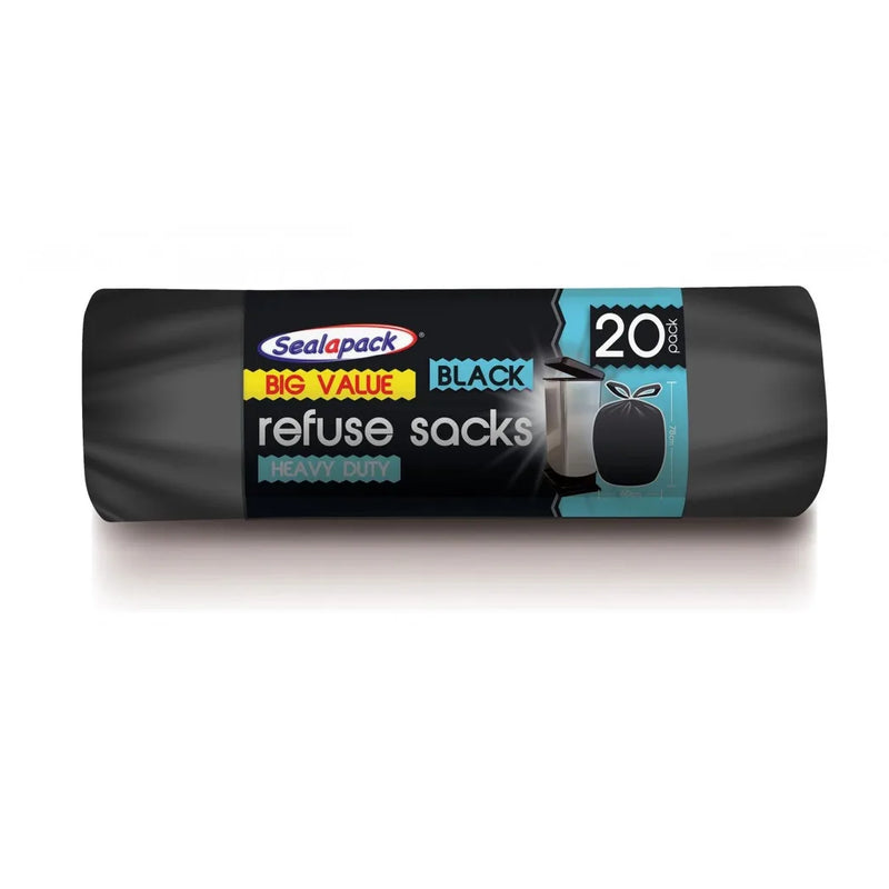 20 Pack Black Refuse Sacks - 20 Pack
