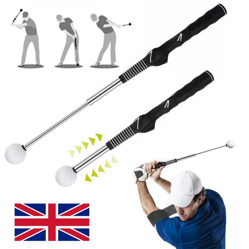 Retractable Golf Swing Training Aid Golf Grip Trainer Indoor Warm up Practice