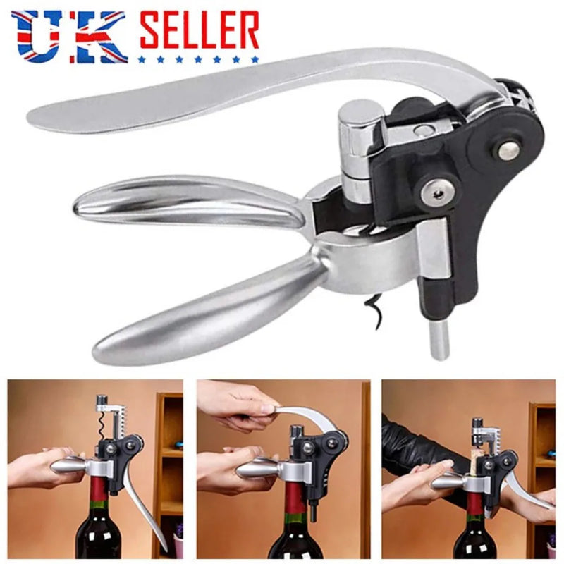 Professional Deluxe Lever Action Wine Bottle Rabbit Corkscrew Gift Bunny Opener