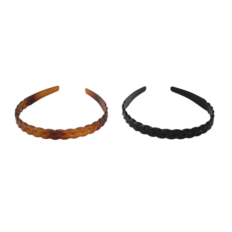 Girl'S Plastic Wavy Hair Head Band Pack Of 2 Assorted Colours