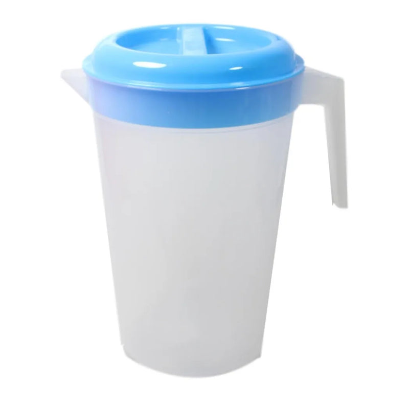 Plastic Water Kitchen Jug With Lid Assorted Colours