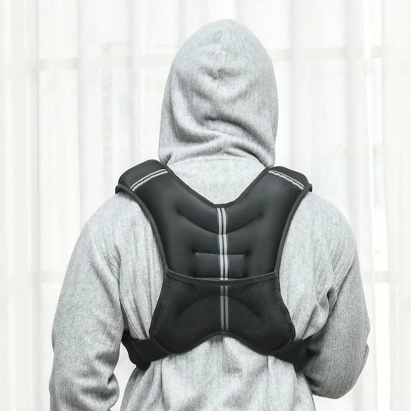 HOMCOM 8KG Weighted Vest, Running Weight Vest with Adjustable Strap, Convenient Pocket and Reflective Strips for Men and Women
