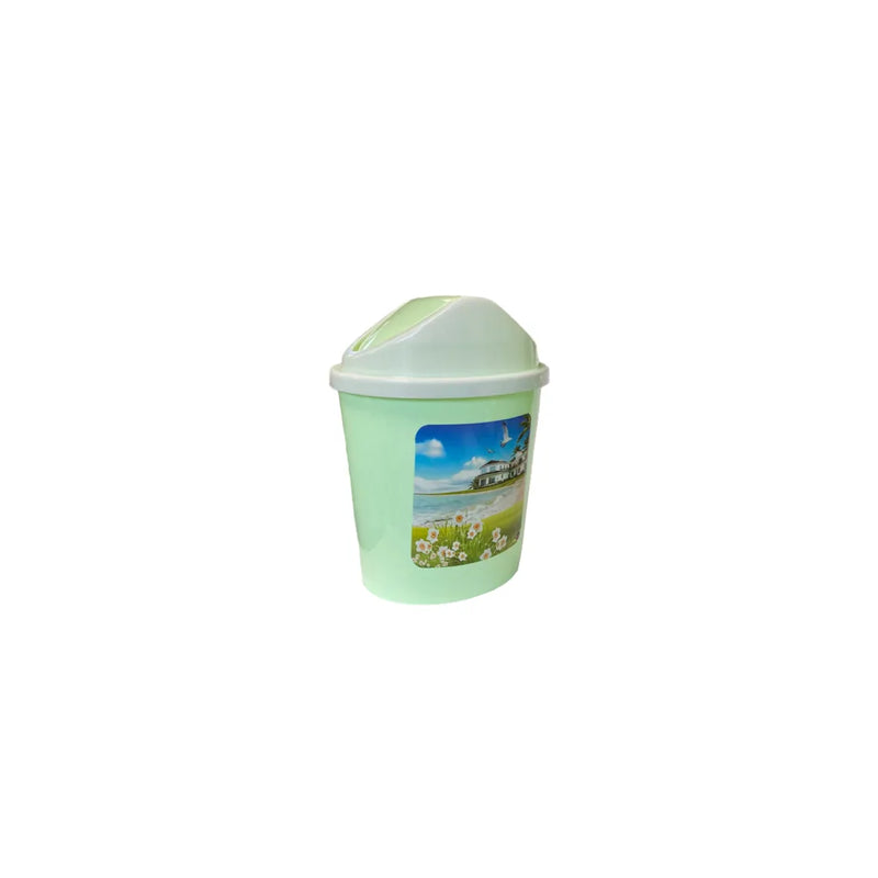 Mini Oval Plastic Dustbin Bathroom Kitchen Bedroom Bin Assorted Colours