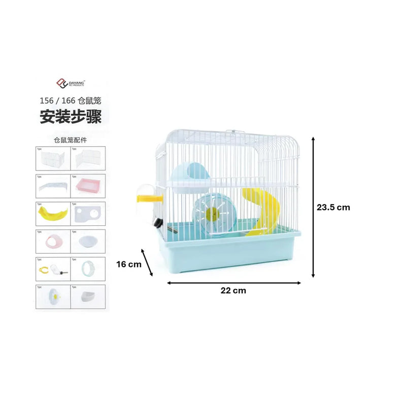 Dayang Pet Small Hamster Mouse Rodent Cage Assorted Colours