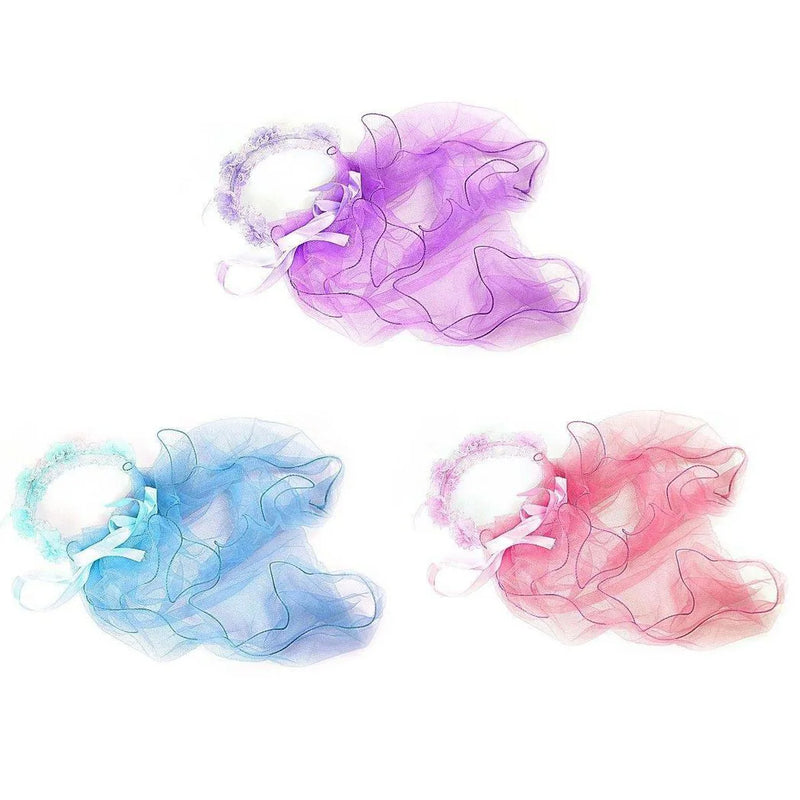 Fancy Dress Hen Party Wedding Veil Headband Assorted Colours