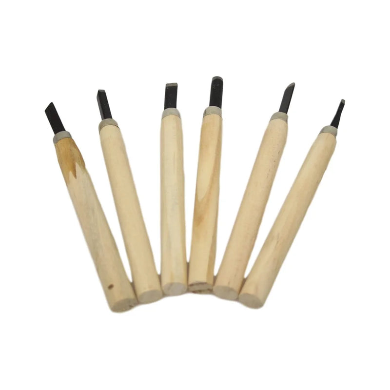 Assorted Wood Carving Set Set Of 6