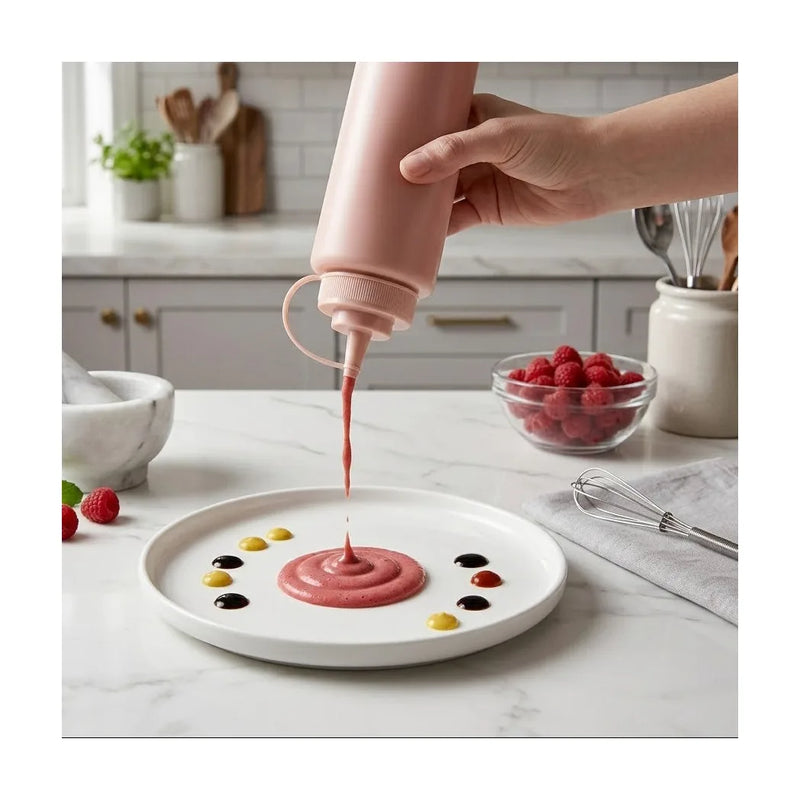Large Plastic Restaurant Sauce Bottle 1000Ml Ketchup Mayonnaise Mustard Dispenser
