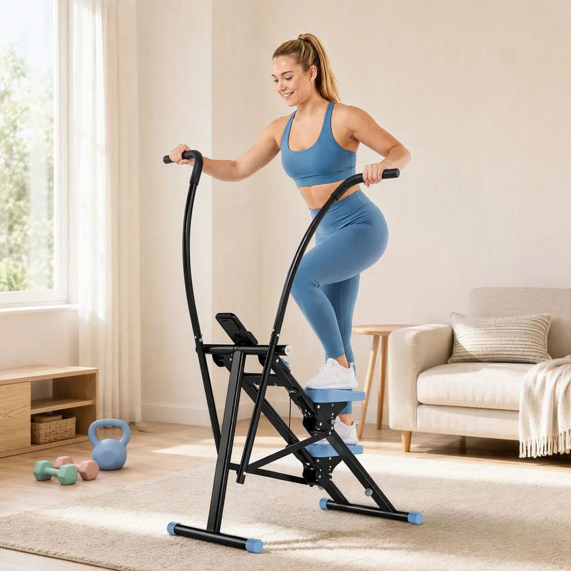 SPORTNOW Stair Stepper for Home Gym Exercise, Vertical Climber Machine with LCD Monitor & Adjustable Pedals for Workout