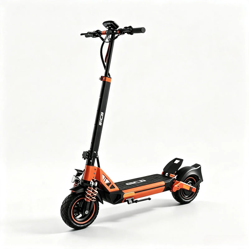 RCB D5 Foldable Electric Scooter, 27Ah,500W Commuter E-Scooter, 25KM/H Speed Limit, Front & Rear Suspension, 10 Inch Tyres