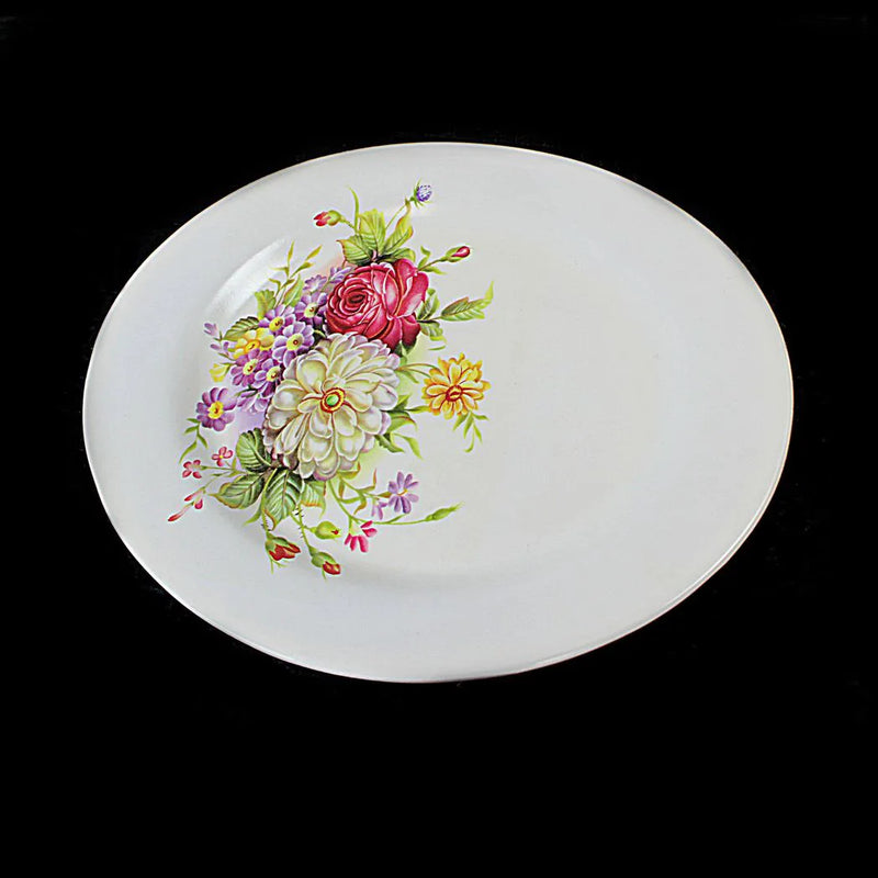 Plastic Plate With Printed Floral Design Assorted Designs