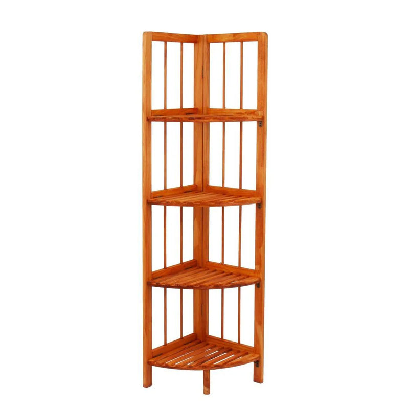 Wooden Corner Rack Maple 4 Tier