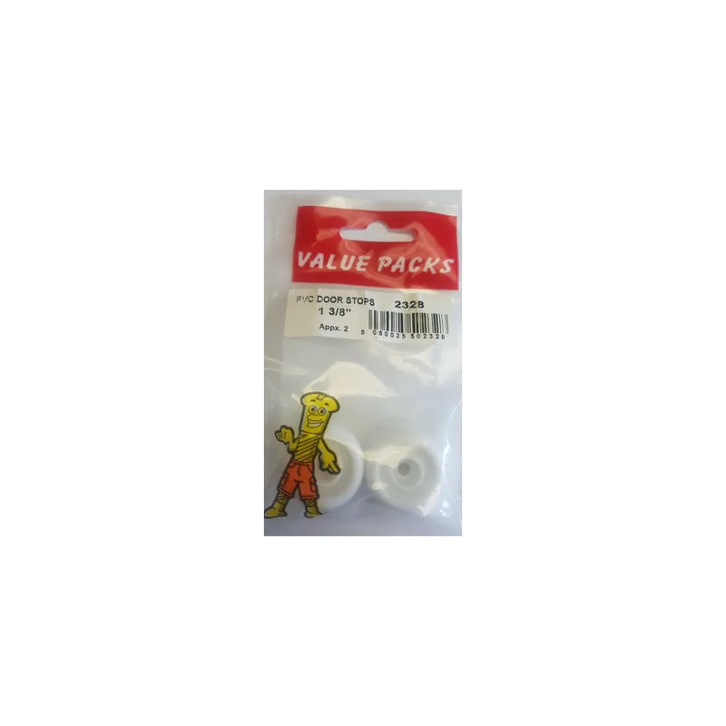 1 3 8'' Pvc Door Stops Value Pack Of 2