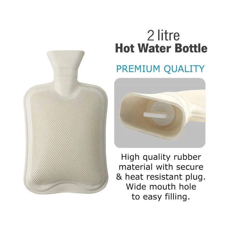 Rubber Hot Water Bottle 2.0L - 33 x 20 cm