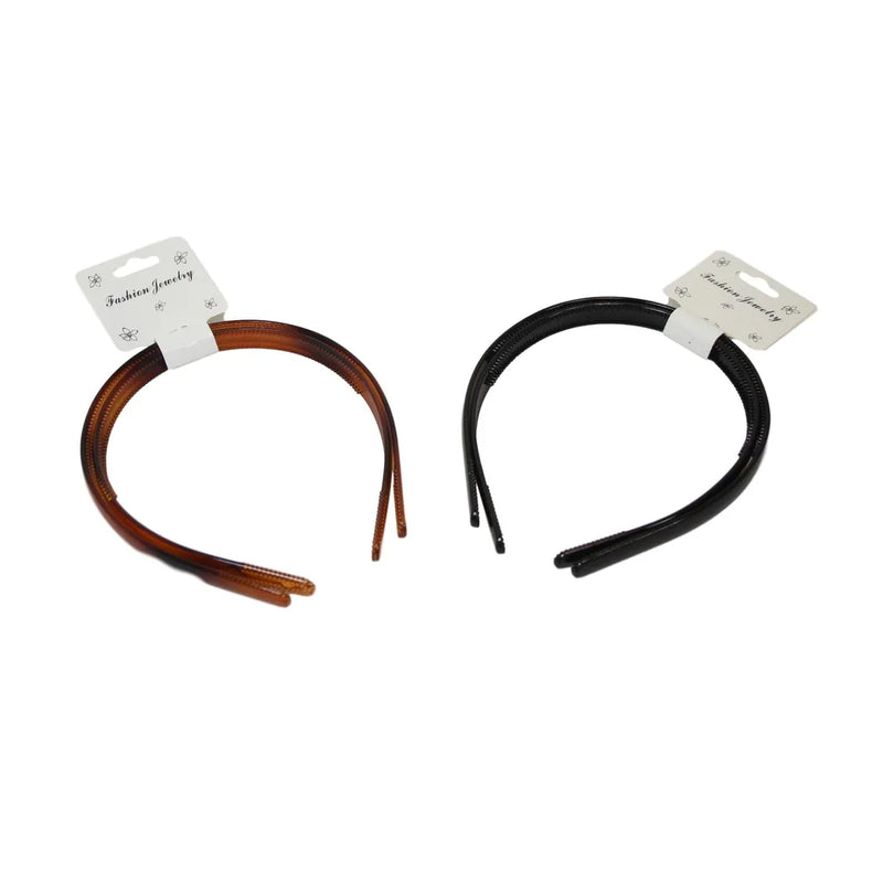 Girls Fancy Stylish Hair Head Band Plain Design Pack Of 2 Assorted Colours