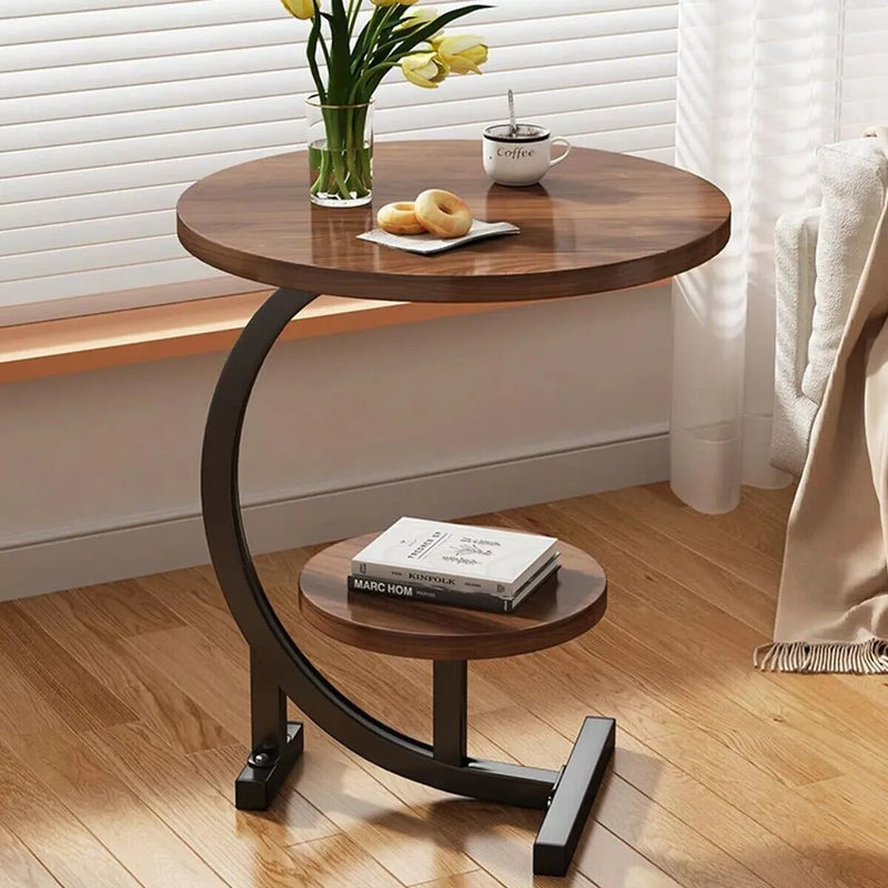Side Table C Shaped for Sofa Coffee End Tables for Living Room Bedside Tables