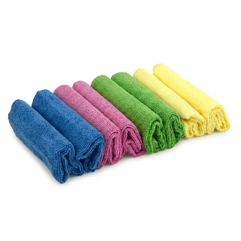 4 – Colour Microfibre Mop Cloth Set, 8 Pieces