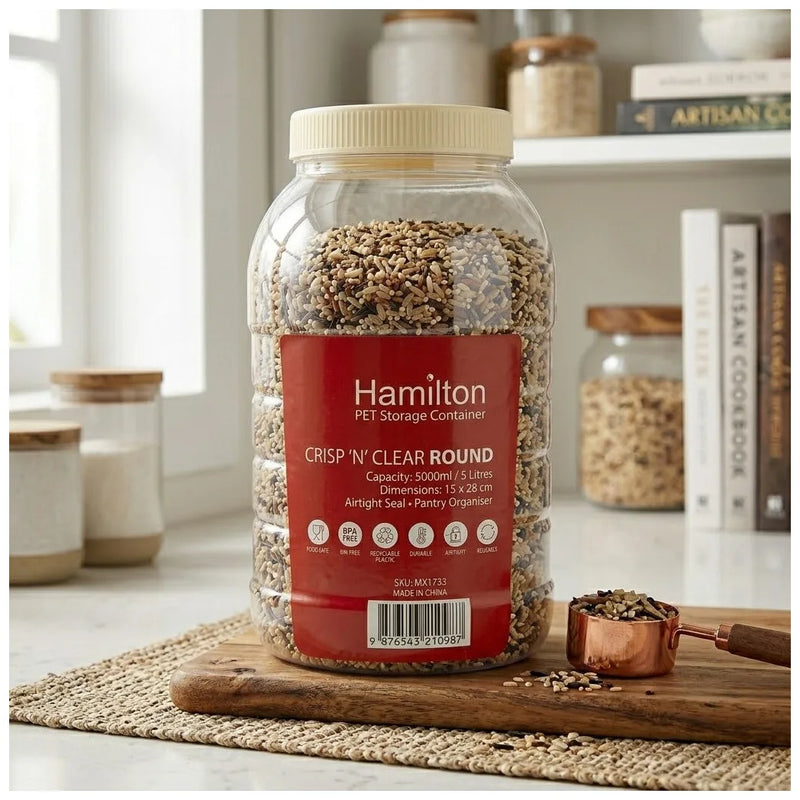 Round Pet Jar 5000Ml Storage Container