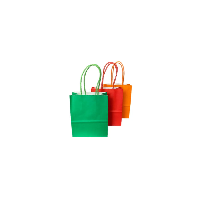 Solid Colour Paper Gift Bag E x tra Small Assorted Colours