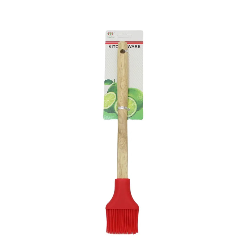 Kitchen Silicone Pastry Brush Wooden Handle Assorted Colours