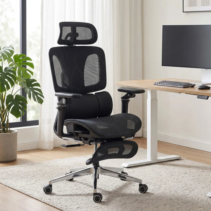 HOMCOM Ergonomic Office Chair, High Back Mesh Desk Chair, Black
