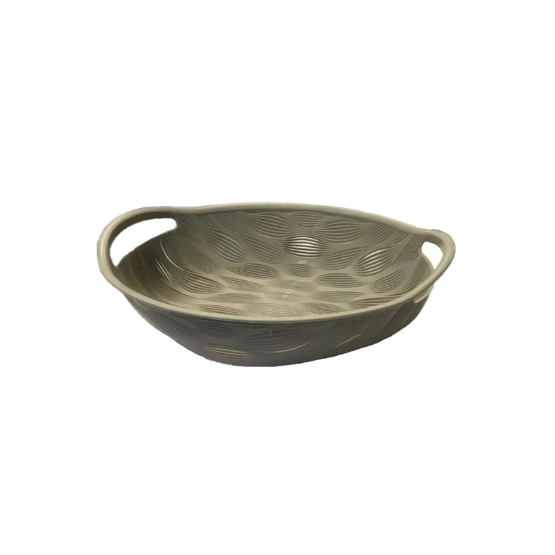 Plastic Oval Fruit Bowl With Handles Assorted Colours