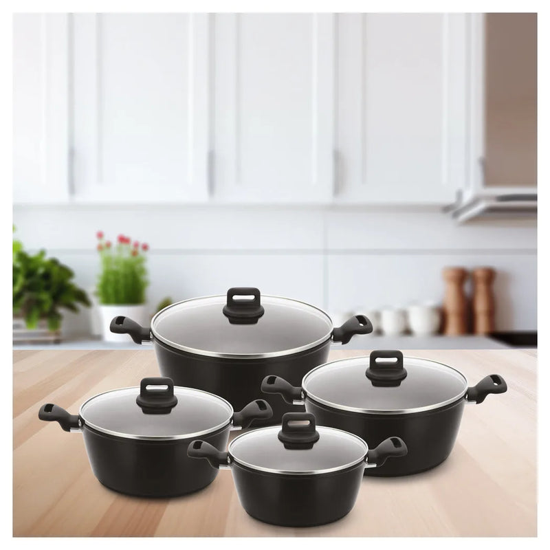 Sq Professional Zoya Forged Stockpot Set Of 4 Black