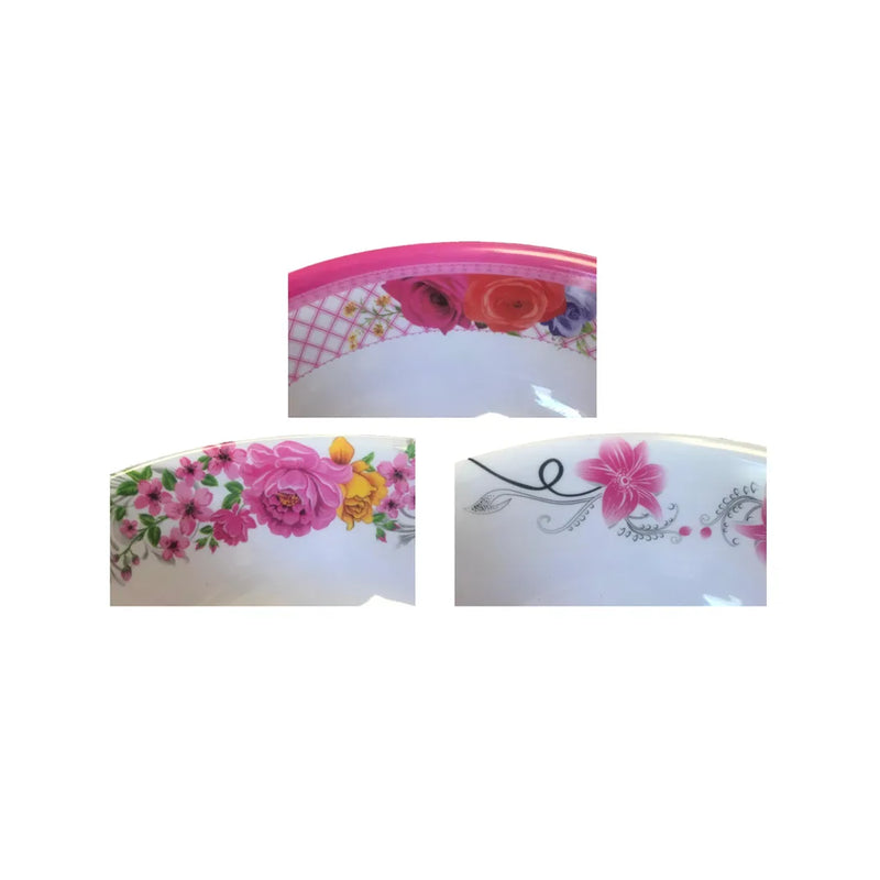 Plastic Bowl With Floral Design Assorted Designs
