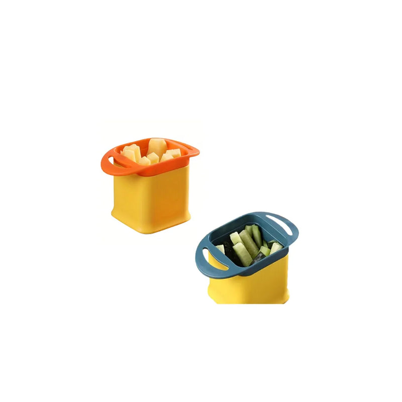 One Step Plastic Potato Chipper Fries Vegetable Cutter Assorted Colours
