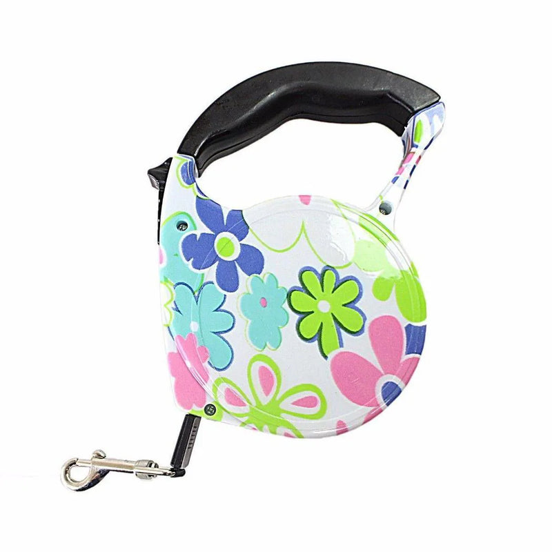 Retractable Dog Lead With Comfortable Grip Assorted Designs