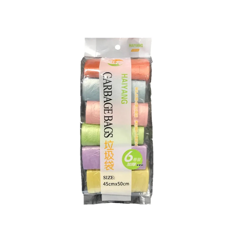 Plastic Kitchen Food Prep Storage Bags 6 Rolls Assorted Colours