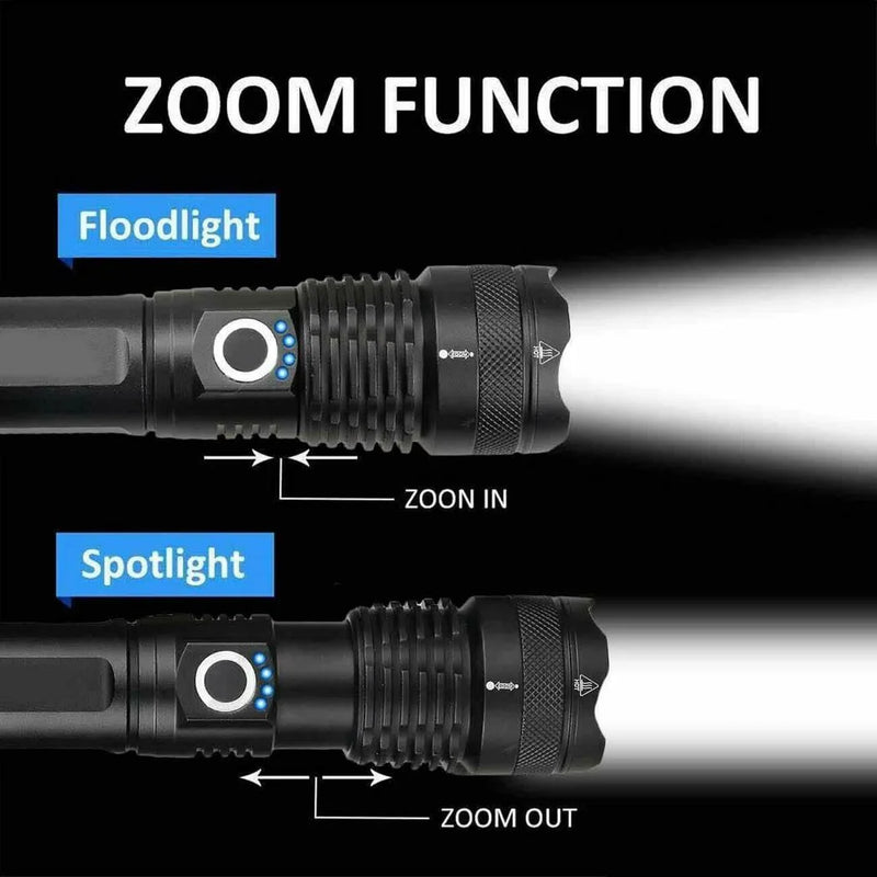 USB Rechargeable LED Flashlight 5-Mode Outdoor Camping Hiking Flashlight (US Logistics For USPS/DHL/Fedex/UPS. No designated logistics accepted，TK/TMEU only For self-pickup）
