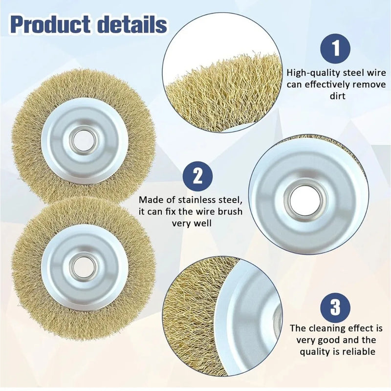 NEW 2Pc Replacement for Ryobi RAC814 Wire Brush Fits for RY18PCA-0, OPC1800, OPC1815 UK