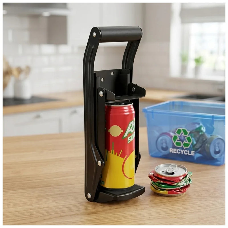 Soft Grip Handle 16Oz Can Crusher – Assorted Colours