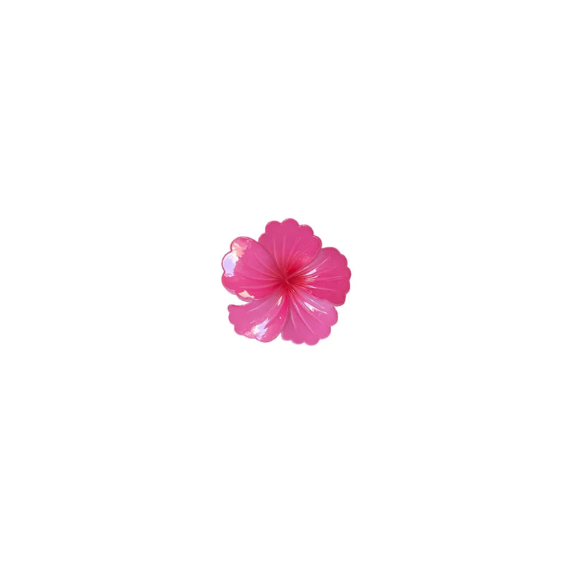 Plastic Tropical Hibiscus Flower Hair Claw Clip Assorted Colours