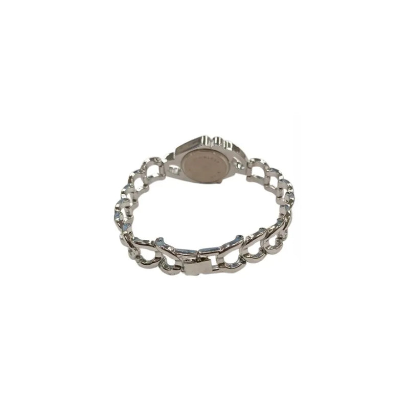 Luisant Ladies Fashion Triangle Black Dial Silver Steel Bracelet Strap Watch - CLEARANCE NEEDS RE-BATTERY