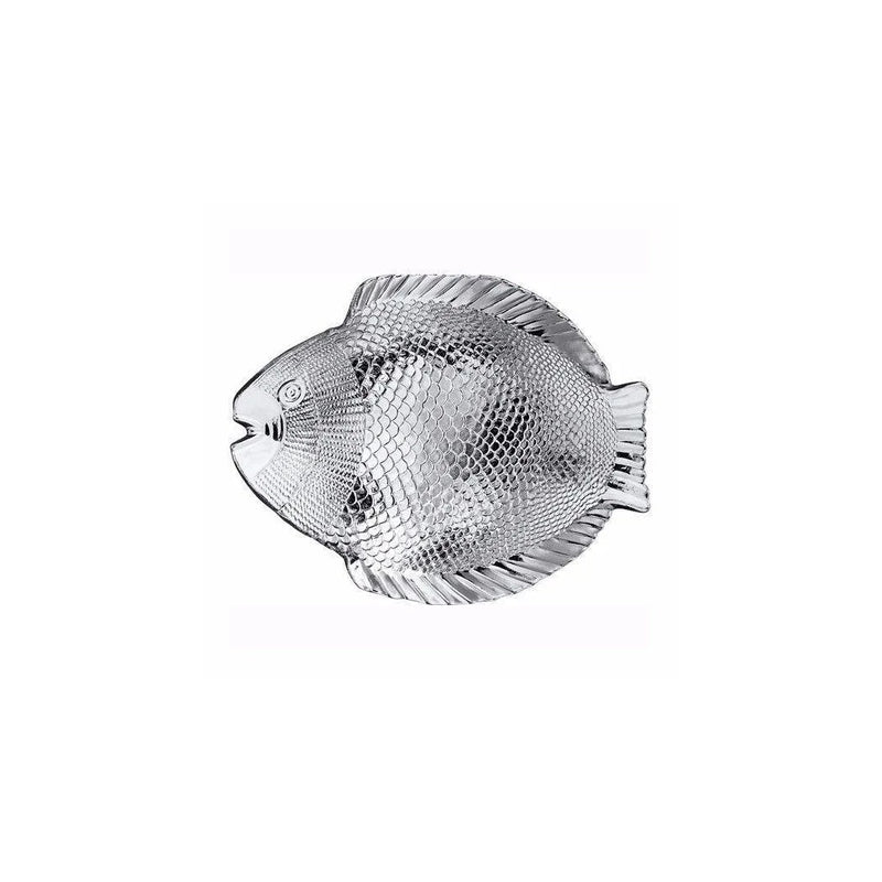 Marine Clear Glass Fish Style Shaped Fancy Small Service Plate