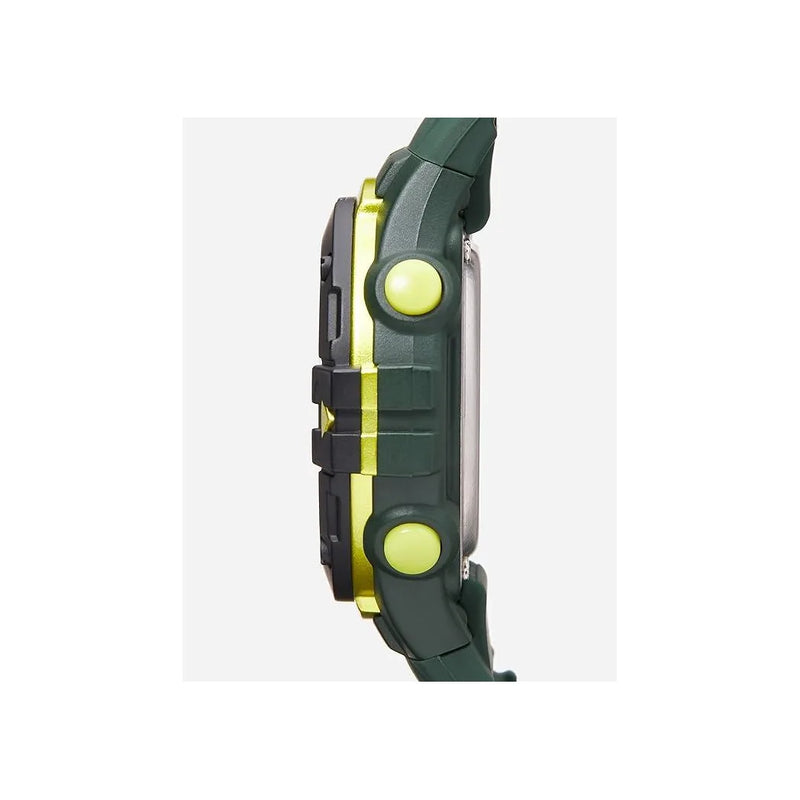 Lorus Mens Sports Chronograph Digital Green Rubber Strap Watch R2327PX9 BRAND NEW BUT NEEDS BATTERY