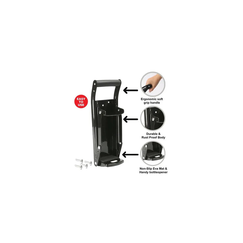 Soft Grip Handle 16Oz Can Crusher Black Dgi