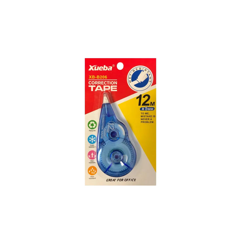 White Dry Correction Tape Dispenser Roller Assorted Colours
