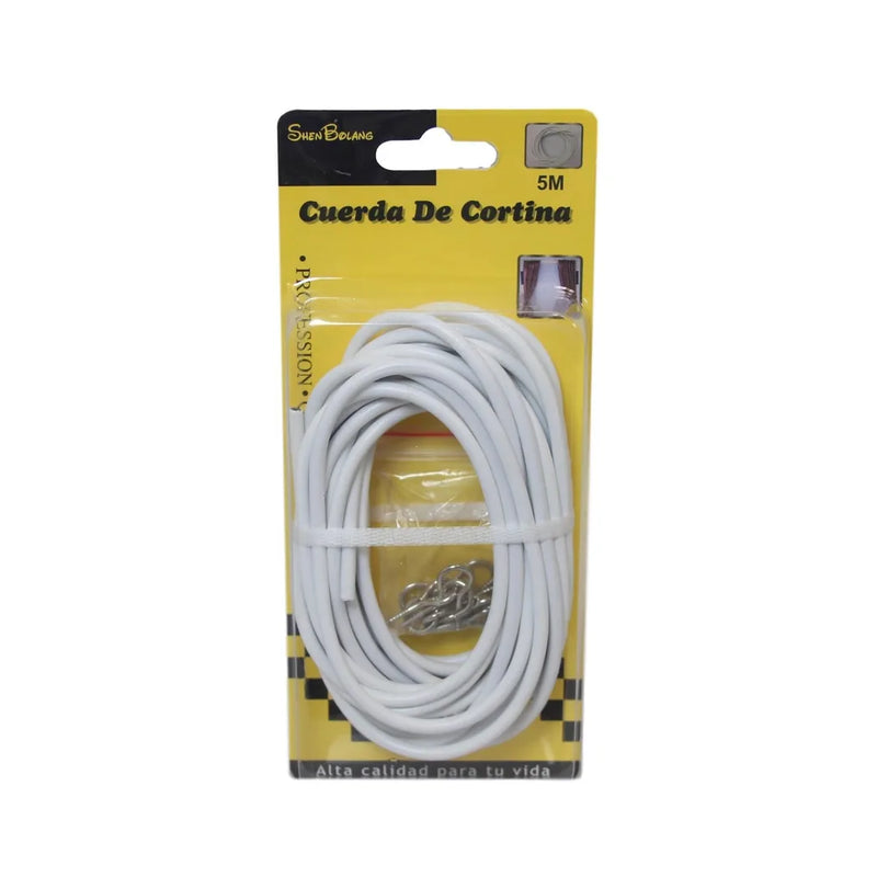 Net Curtain Wire White Window Cord Cable With Hooks Indoor Outdoor Cable
