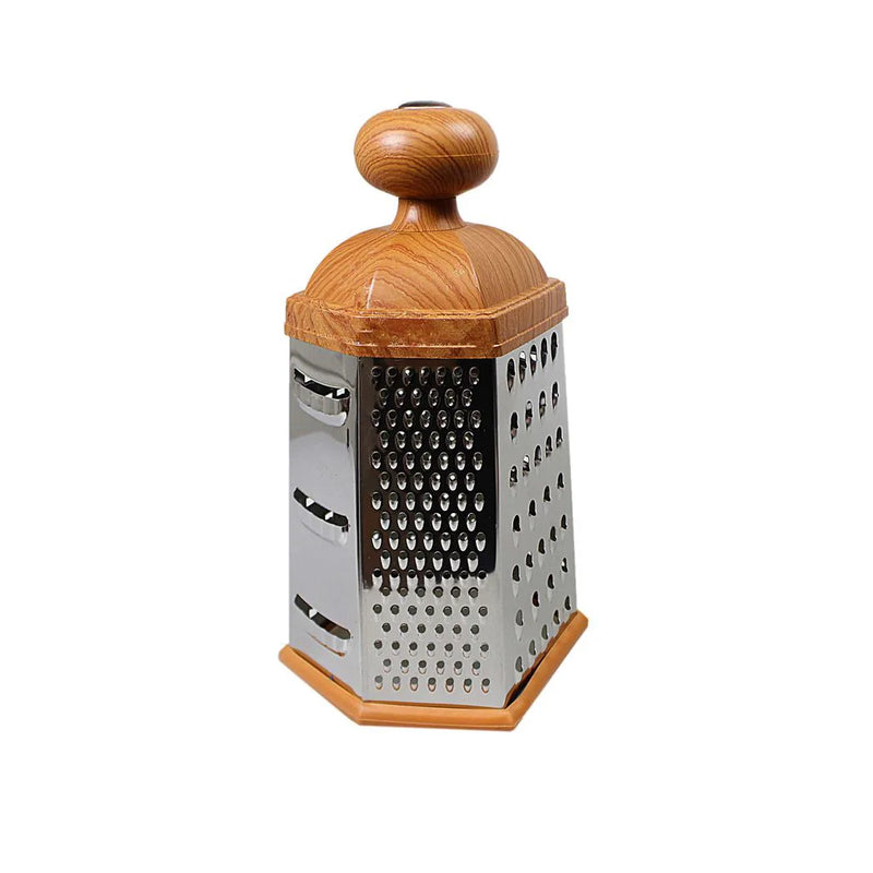 6 Sided He x agon Metal Cheese Shredder Grater Assorted Colours