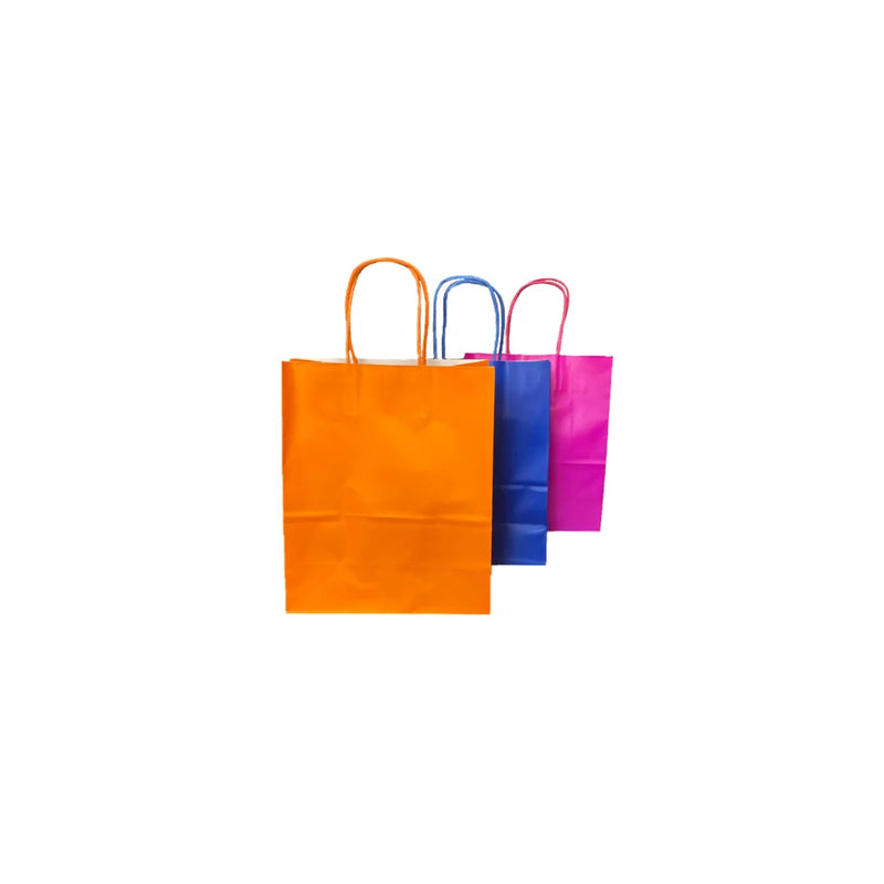 Solid Colour Paper Gift Bag Small Assorted Colours