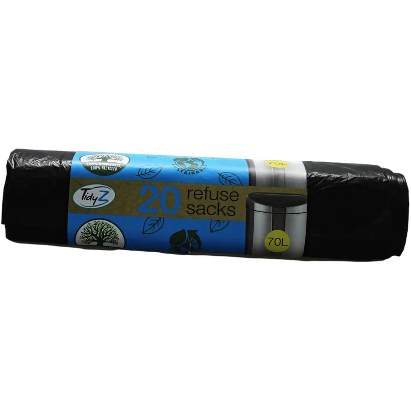 Refuse Sacks Bin Bags 70 Litre Roll Of 20