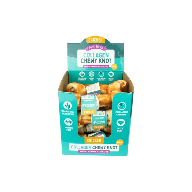 Pet Dog Treats Large Collagen Chew Knot Chicken