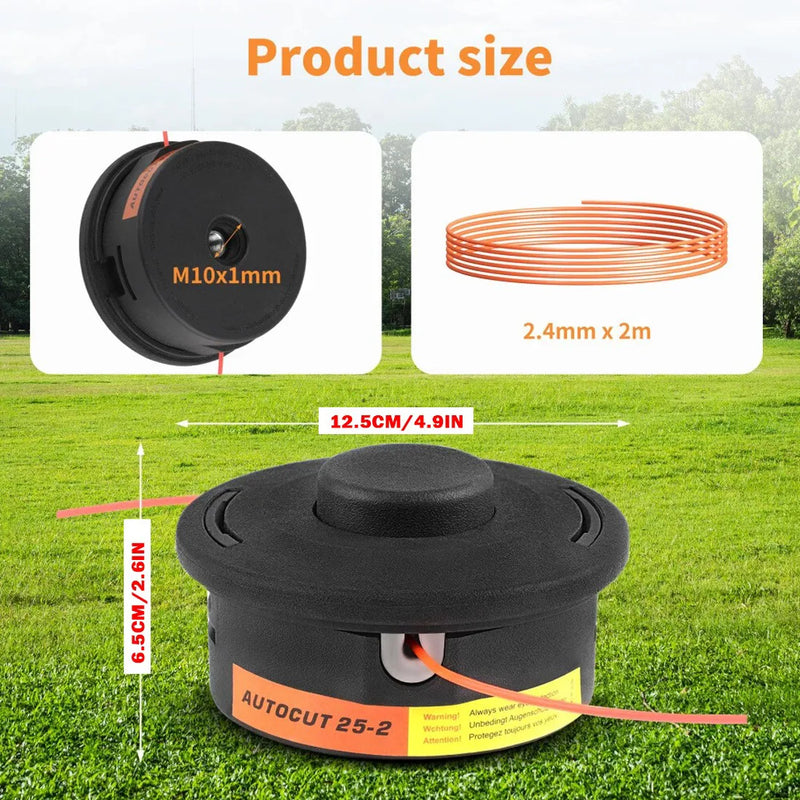 2Pcs For Stihl Autocut 25-2 Bump Feed Petrol Strimmer Trimmer Head 4002 710 2191