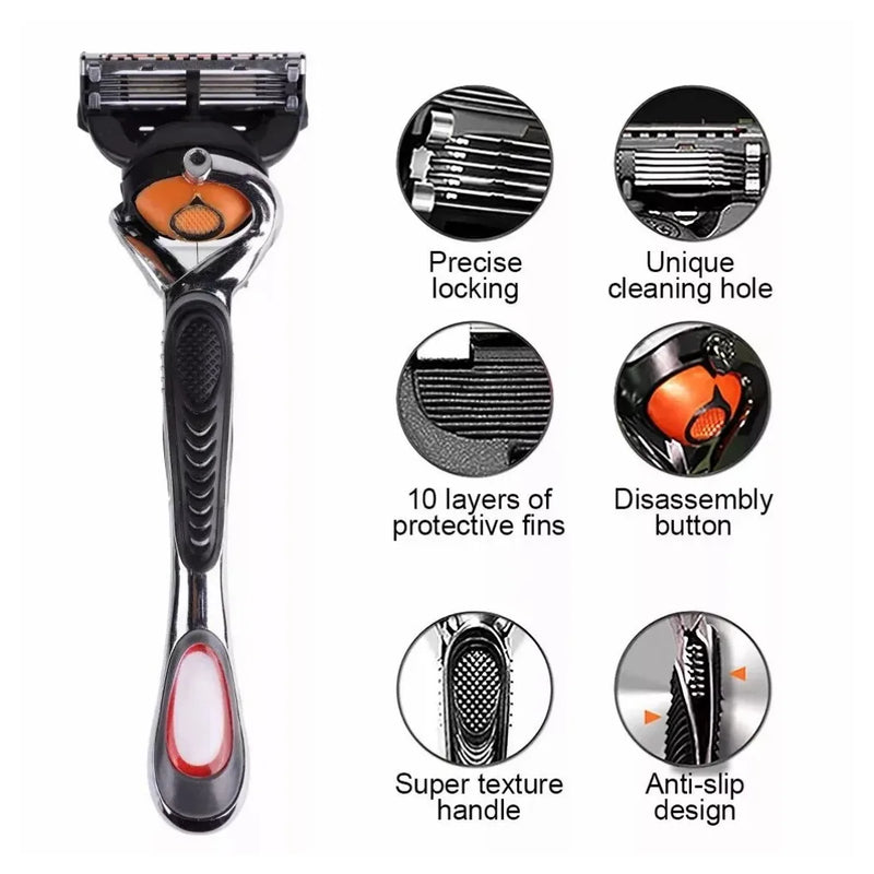 Men's Razor Set: Includes 1 razor handle and 24 replacement cartridges!
